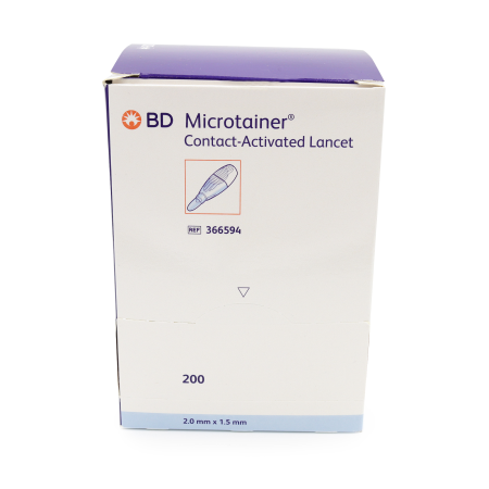 Microtainer&#174; kontaktaktivierte Lanzette 2 mm x 1.5 mm, st&#228;rkerer Blutfluss